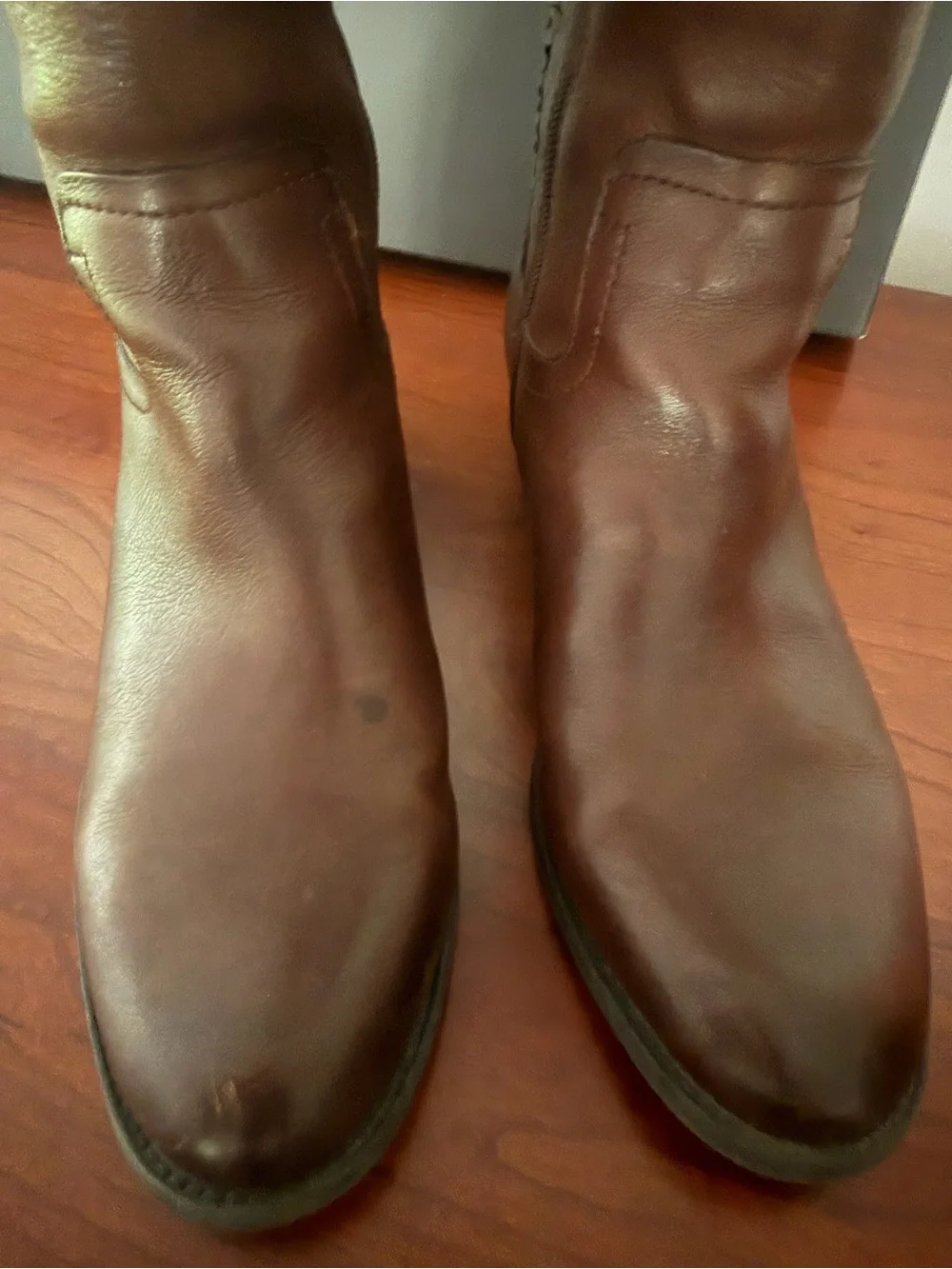 Vince Camuto Brilley Brown Leather Tall Riding Boots Size 7.5